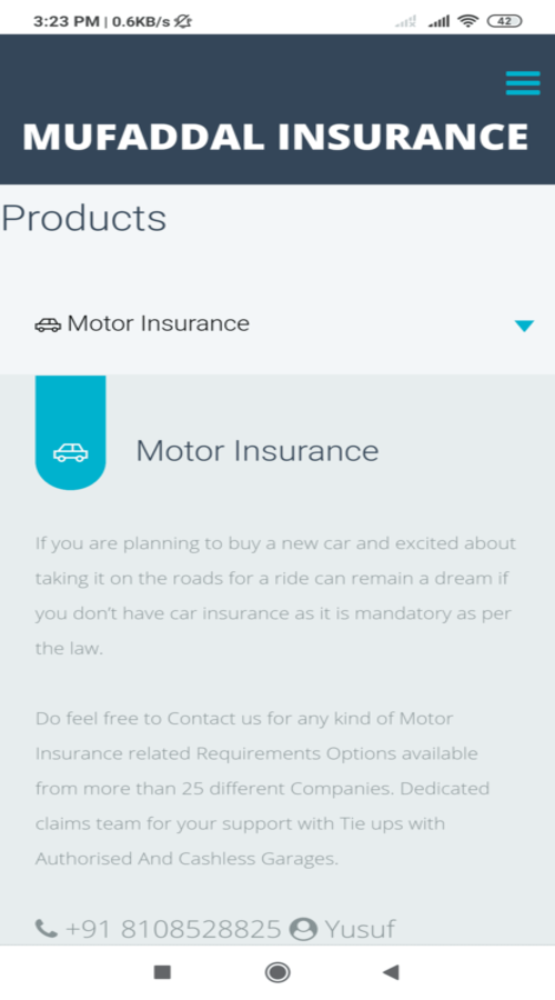 Muffadal Insurance screenshot 3